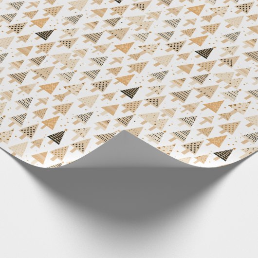 Neutrale Washi Tape Kerstboom Clip Art Cadeaupapier (Hoek)