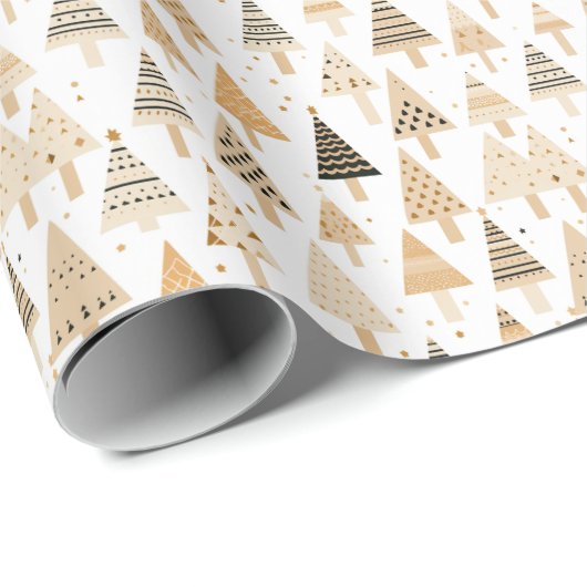 Neutrale Washi Tape Kerstboom Clip Art Cadeaupapier (Rol Hoek)