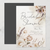 Neutrale Waterverf Bloem Aankondiging voor de Douc (Voorkant / Achterkant)