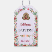 Neutrale Waterverf bloemdoop Cadeaulabel (Achterkant)