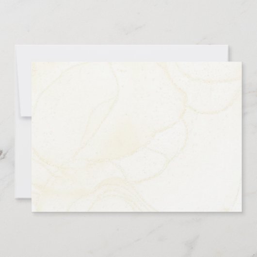  Neutrale Waterverf Bloemdoop Foto Kaart (Achterkant)