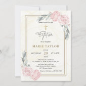 Neutrale Waterverf Bloemdoop Kaart (Voorkant)