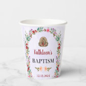 Neutrale Waterverf bloemdoop Papieren Bekers (Achterkant)