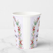 Neutrale Waterverf bloemdoop Papieren Bekers (Rechts)