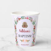 Neutrale Waterverf bloemdoop Papieren Bekers (Voorkant)