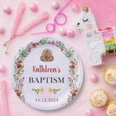 Neutrale Waterverf bloemdoop Papieren Bordje (Feest)