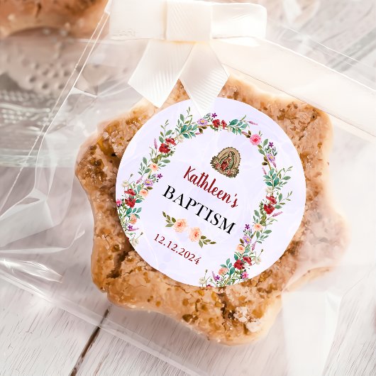 Neutrale Waterverf bloemdoop Ronde Sticker