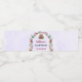 Neutrale Waterverf bloemdoop Waterfles Etiket (Enkel label)