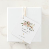 Neutrale Waterverf bloemen | doop Bedankjes Labels (In situ)