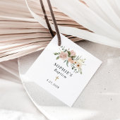 Neutrale Waterverf bloemen | doop Bedankjes Labels