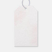 Neutrale Waterverf Bloemen en Gouden Kruis | Doop Cadeaulabel (Achterkant)