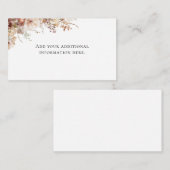 Neutrale Waterverf Bloemen Informatiekaartje (Voorkant / Achterkant)