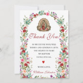 Neutrale Waterverf Bloemendoop Dankjewel Kaart (Voorkant)