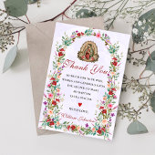 Neutrale Waterverf Bloemendoop Dankjewel Kaart