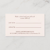 Neutrale Waterverf Border Modern Aanbevelingskaartje (Achterkant)