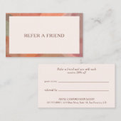 Neutrale Waterverf Border Modern Aanbevelingskaartje (Voorkant / Achterkant)