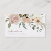 Neutrale Waterverf Botanische flora Visitekaartje (Voorkant)