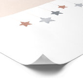 Neutrale Waterverf Cloud Boho Nursery Decor Poster (Hoek)