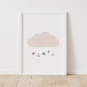 Neutrale Waterverf Cloud Boho Nursery Decor Poster