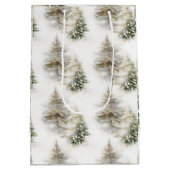 Neutrale waterverf dennenboom cadeautas — Winter V (Achterkant)