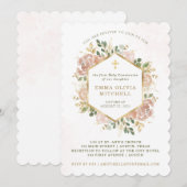 Neutrale Waterverf Floral | Eerste Heilige Communi Kaart (Voorkant / Achterkant)