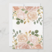 Neutrale Waterverf Floral | MeisjesBaby shower Kaart (Achterkant)