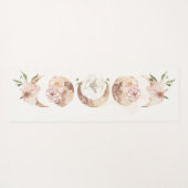 Neutrale Waterverf Floral Moon fase Mystisch Yogamat (Achterkant (horizontaal))