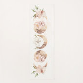 Neutrale Waterverf Floral Moon fase Mystisch Yogamat (Voorkant)