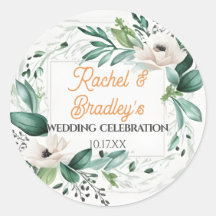 Neutrale Waterverf Floral Wedding Greenery Lijst