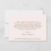 Neutrale Waterverf Grens Modern Business Bedankkaart (Achterkant)