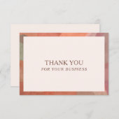 Neutrale Waterverf Grens Modern Business Bedankkaart (Voorkant / Achterkant)