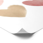 Neutrale Waterverf Harten Nursery Poster (Hoek)