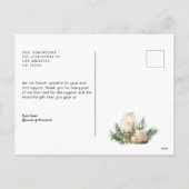 Neutrale Waterverf kerstbal Feestdagenkaart (Achterkant)