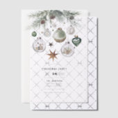 Neutrale Waterverf Kerstfeest Vellum Uitnodigingen (Offset (Uitnodiging))