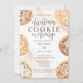 Neutrale Waterverf kerstkoekjes uitwisselingsfeest Kaart (Voorkant)