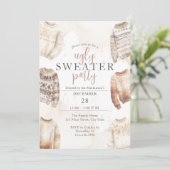 Neutrale Waterverf Lelijke-trui Feestje Kaart (Staand voorkant)
