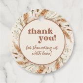 Neutrale Waterverf Little Dumpling Bao Baby shower Bedankjes Labels (Achterkant)