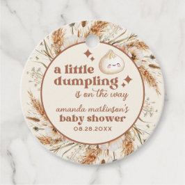 Neutrale Waterverf Little Dumpling Bao Baby shower Bedankjes Labels