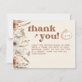 Neutrale Waterverf Little Dumpling Floral Flat Bedankkaart (Voorkant)