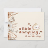 Neutrale Waterverf Little Dumpling Floral Flat Bedankkaart (Achterkant)