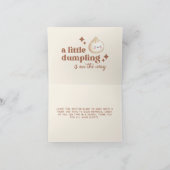 Neutrale Waterverf Little Dumpling Floral Folding Bedankkaart (Binnen)