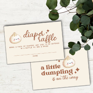 Neutrale Waterverf Little Dumpling Luier Raffle Informatiekaartje