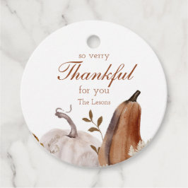 Neutrale Waterverf Pompoen Ronde Herfst Sticker Bedankjes Labels