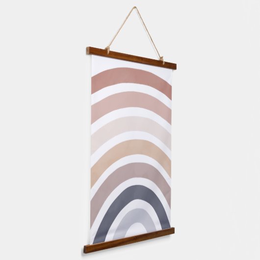 Neutrale Waterverf Rainbow Kinder Room Hangend Wandkleed (Gebogen)