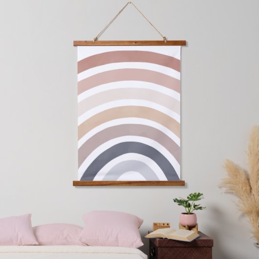 Neutrale Waterverf Rainbow Kinder Room Hangend Wandkleed (Slaapkamer)