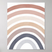 Neutrale Waterverf Regenboog Kinderkamer Poster (Voorkant)