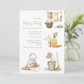 neutrale Waterverf Schattigee nestpartij Kaart (Staand voorkant)