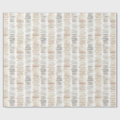 Neutrale Waterverf strepen Cadeaupapier (Vlak)