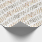 Neutrale Waterverf strepen Cadeaupapier (Hoek)