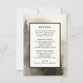 Neutrale Waterverf Trouwdetail Sjabloon QR Code Kaart (Voorkant)